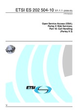 Die Norm ETSI ES 202504-10-V1.1.1 13.5.2008 Ansicht