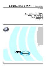 Ansicht ETSI ES 202504-11-V1.1.1 13.5.2008