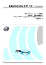Die Norm ETSI ES 202504-18-V1.1.1 13.5.2008 Ansicht