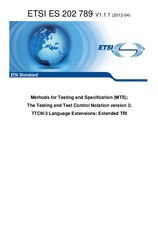 Die Norm ETSI ES 202789-V1.1.1 18.4.2012 Ansicht