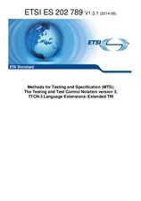 Die Norm ETSI ES 202789-V1.3.1 13.6.2014 Ansicht