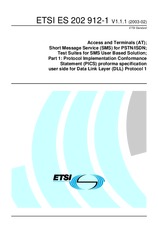 Die Norm ETSI ES 202912-1-V1.1.1 11.2.2003 Ansicht