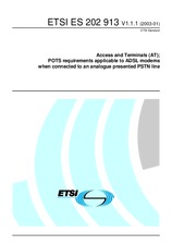 Die Norm ETSI ES 202913-V1.1.1 20.1.2003 Ansicht