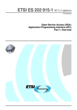 Die Norm ETSI ES 202915-1-V1.1.1 21.1.2003 Ansicht