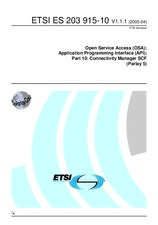 Die Norm ETSI ES 203915-10-V1.1.1 11.4.2005 Ansicht