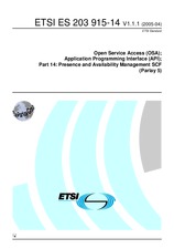 Die Norm ETSI ES 203915-14-V1.1.1 11.4.2005 Ansicht