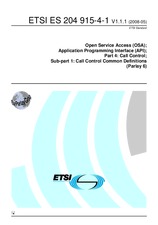 Die Norm ETSI ES 204915-4-1-V1.1.1 19.5.2008 Ansicht
