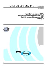 Die Norm ETSI ES 204915-11-V1.1.1 19.5.2008 Ansicht