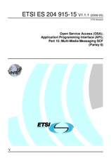 Die Norm ETSI ES 204915-15-V1.1.1 19.5.2008 Ansicht