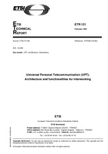 Die Norm ETSI ETR 121-ed.1 3.2.1994 Ansicht