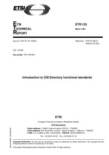Die Norm ETSI ETR 125-ed.1 30.3.1994 Ansicht