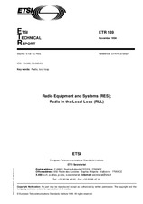 Die Norm ETSI ETR 139-ed.1 15.11.1994 Ansicht