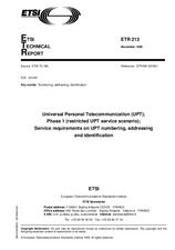 Die Norm ETSI ETR 213-ed.1 15.11.1995 Ansicht