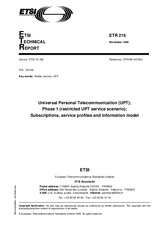 Die Norm ETSI ETR 216-ed.1 15.11.1995 Ansicht