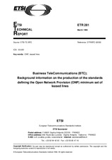 Die Norm ETSI ETR 281-ed.1 30.3.1996 Ansicht