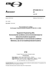 Die Norm ETSI ETS 300019-1-4-ed.1/Amd.1 30.6.1997 Ansicht