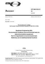Die Norm ETSI ETS 300019-2-3-ed.1/Amd.1 30.6.1997 Ansicht