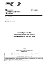 Die Norm ETSI ETS 300072-ed.1 30.11.1990 Ansicht