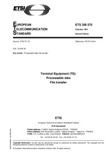 Die Norm ETSI ETS 300075-ed.2 28.2.1994 Ansicht