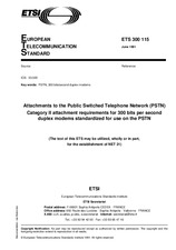 Die Norm ETSI ETS 300115-ed.1 30.6.1991 Ansicht