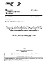 Die Norm ETSI ETS 300116-ed.1 30.6.1991 Ansicht