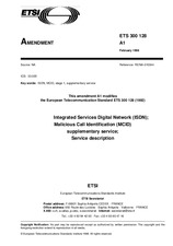 Die Norm ETSI ETS 300128-ed.1/Amd.1 15.2.1998 Ansicht