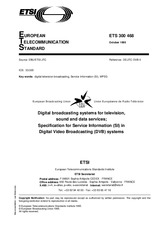 Die Norm ETSI ETS 300468-ed.1 15.10.1995 Ansicht