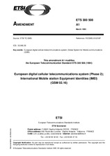 Die Norm ETSI ETS 300508-ed.1/Amd.1 6.4.1995 Ansicht