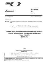 Die Norm ETSI ETS 300536-ed.1/Amd.1 7.4.1995 Ansicht