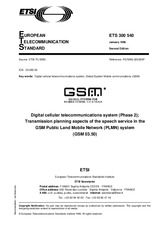 Die Norm ETSI ETS 300540-ed.2 15.1.1996 Ansicht