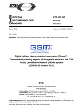 Die Norm ETSI ETS 300540-ed.5 9.3.1999 Ansicht