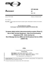 Die Norm ETSI ETS 300585-ed.1/Amd.1 5.4.1995 Ansicht