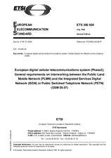 Die Norm ETSI ETS 300604-ed.2 15.7.1995 Ansicht