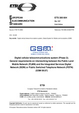 Die Norm ETSI ETS 300604-ed.6 30.5.1997 Ansicht
