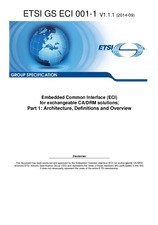 Ansicht ETSI GS ECI 001-1-V1.1.1 19.9.2014