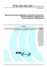 Die Norm ETSI GS INS 004-V1.1.1 22.11.2010 Ansicht