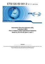 Ansicht ETSI GS ISI 001-2-V1.1.1 23.4.2013