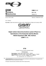 Die Norm ETSI GTS GSM 11.11-V5.1.0 30.3.1996 Ansicht