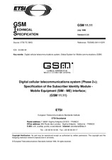 Die Norm ETSI GTS GSM 11.11-V5.3.0 31.7.1996 Ansicht