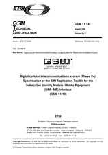 Die Norm ETSI GTS GSM 11.14-V5.1.0 30.8.1996 Ansicht