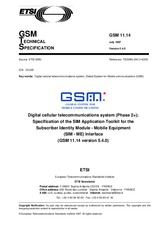 Die Norm ETSI GTS GSM 11.14-V5.4.0 30.7.1997 Ansicht