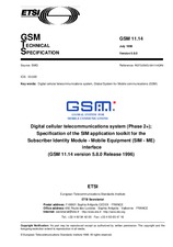 Die Norm ETSI GTS GSM 11.14-V5.8.0 31.7.1998 Ansicht