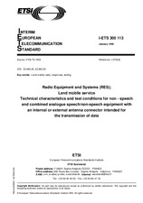 Die Norm ETSI I-ETS 300113-ed.1 27.1.1992 Ansicht