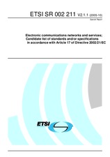 Die Norm ETSI SR 002211-V2.1.1 27.10.2005 Ansicht