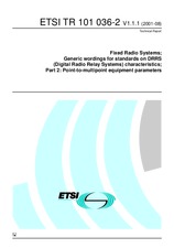 Die Norm ETSI TR 101036-2-V1.1.1 7.8.2001 Ansicht