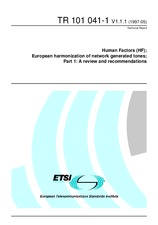 Die Norm ETSI TR 101041-1-V1.1.1 30.5.1997 Ansicht