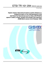 Die Norm ETSI TR 101294-V8.0.0 28.6.2000 Ansicht