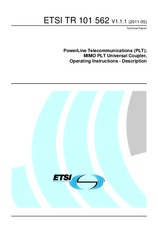 Die Norm ETSI TR 101562-V1.1.1 18.5.2011 Ansicht