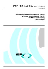 Die Norm ETSI TR 101794-V1.1.1 21.3.2000 Ansicht
