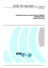 Die Norm ETSI TR 102003-V1.1.1 26.3.2002 Ansicht